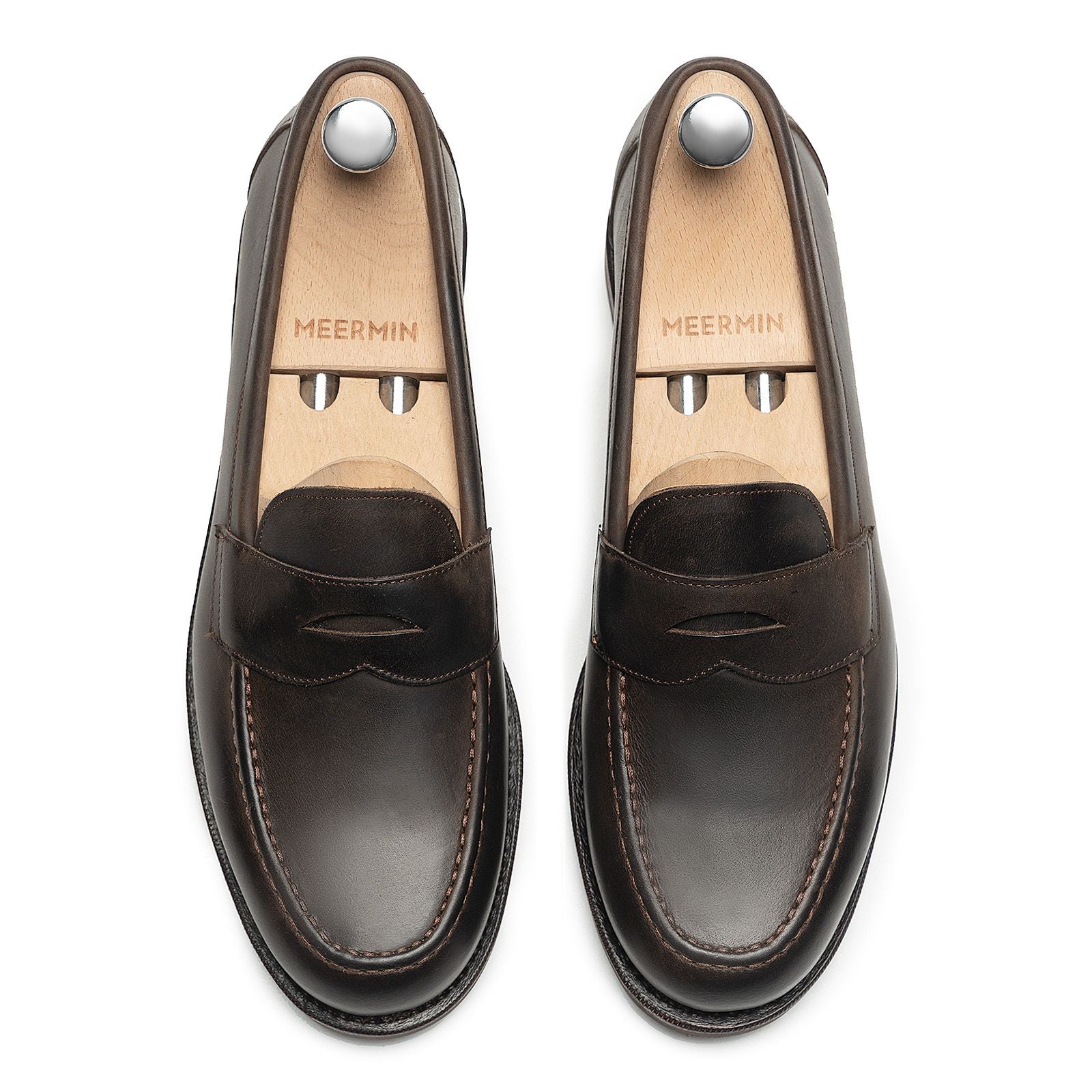 514040 - BROWN WAXY CALF - E – Meermin Shoes - International
