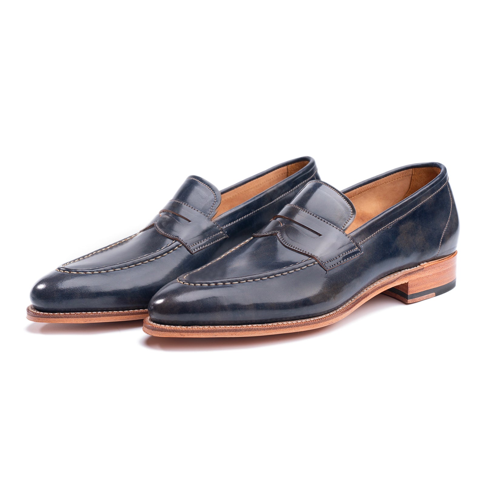 114284 - NAVY MUSEUM SHELL CORDOVAN - G – Meermin Shoes